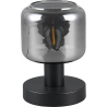Lampka nocna szklana Mataro 12cm chromowane szkło / czarny Trio