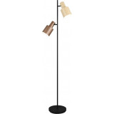 Agudo 161cm Black Matte&amp;Coffee&amp;Beige 2-Point Floor Lamp Trio