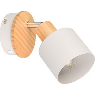 Shanti gray&amp;wood Scandinavian Wall lamp with switch Trio