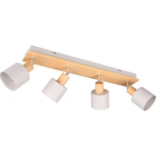 Shanti IV Gray&amp;Wood Scandinavian Ceiling Spotlight Trio