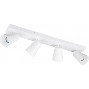 Sharp Matt White 4-Point Ceiling Spotlight Trio