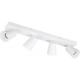 Sharp Matt White 4-Point Ceiling Spotlight Trio