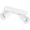 Sharp Matte White 2-Point Ceiling Spotlight Trio