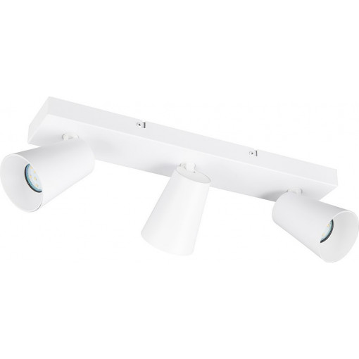 Sharp Matte White 3-Point Ceiling Spotlight Trio