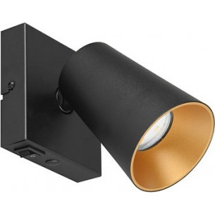 Sharp black matt Wall lamp with switch Trio