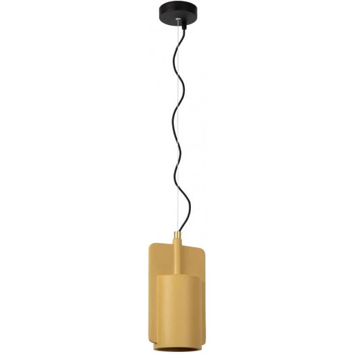 Lampa betonowa wisząca loft Ninja 15,5cm żółta Lucide