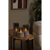 Zestaw 3 lamp stołowych Velas szary dymiony / szary Lucide