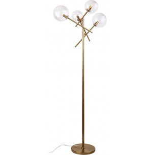 Lollipop brass&amp;transparent glass ballas floor lamp MaxLight