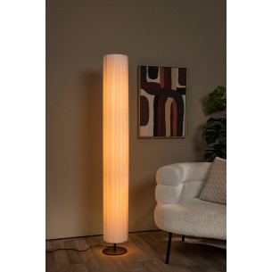 Lampa podłogowa japandi Fold 160cm biały / czarny Lucide