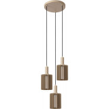 Lampa wisząca potrójna Lambres 40cm taupe Lucide