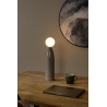 Lampa stołowa ceramiczna ze szklaną kulą Figaro 12cm H45cm opal / szary Lucide