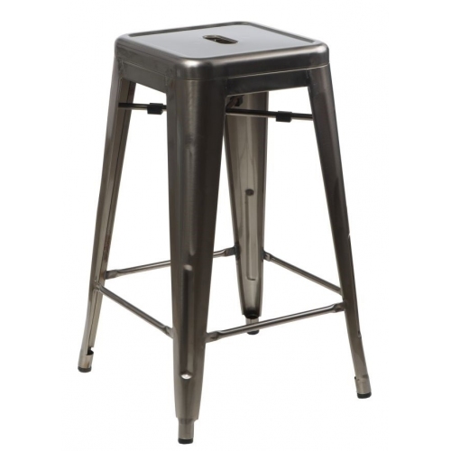 Paris 75 High insp. Tolix metalic metal bar stool D2.Design