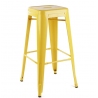 Paris 75 High insp. Tolix yellow metal bar stool D2.Design