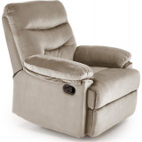 Drager beige velvet folding armchair Halmar