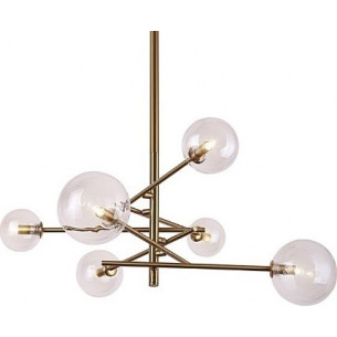 Lollipop VI 88 brass&amp;transparent glass balls semi flush ceiling light MaxLight