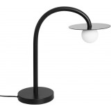 Lampa stołowa ze szklaną kulą Enigma LED 3000K opal / czarny MaxLight