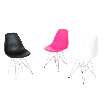 Designerskie Krzesło z tworzywa DSR Białe D2.Design do kuchni i salonu.