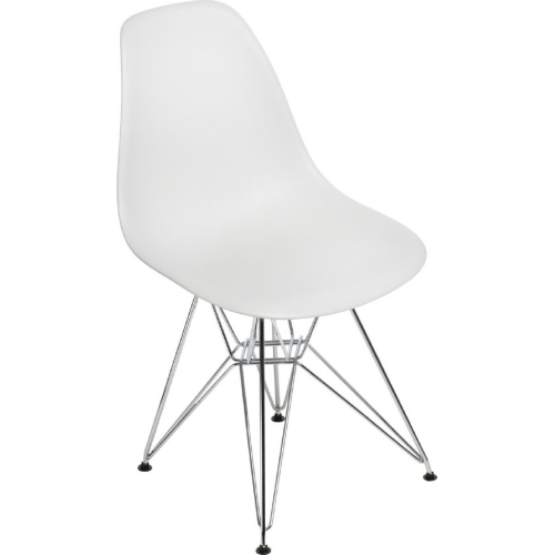 Designerskie Krzesło z tworzywa DSR Białe D2.Design do kuchni i salonu.
