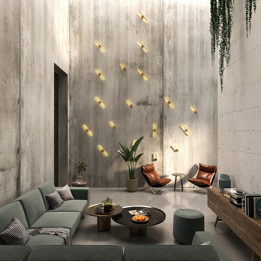 Kinkiet dekoracyjny pionowy Merano LED 3000K 27,5cm złoty MaxLight