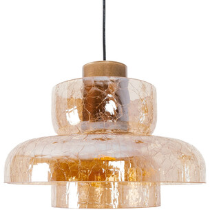 Lampa wisząca szklana Signature LED C 22cm bursztynowy / mosiądz MaxLight 2