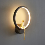 Kinkiet okrągły dekoracyjny Amici LED 27cm czarny Step Into Design