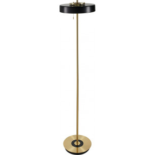 Lampa podłogowa designerska Artdeco 162cm czarno-złota step Into Design