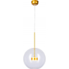 Lampa wisząca szklana kula designerska Bubbles LED 3000K 30cm przeźroczysty / złoty Step Into Design