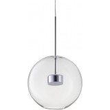 Lampa wisząca szklana kula designerska Bubbles LED 3000K 30cm przeźroczysty / chrom Step Into Design Lampa wisząca szklana kula designerska Bubbles LED 3000K 30cm przeźroczysty / chrom Step Into Design
