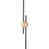 Kinkiet pionowy dwupunktowy Centro LED 92cm czarny / złoty Step Into Design