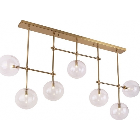 Lollipop VII brass&transparent glass balls semi flush ceiling light ...