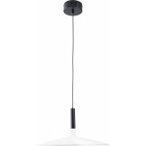 Lampa wisząca z płaskim kloszem Hank LED 3000K 35cm biało-czarna Step Into Design