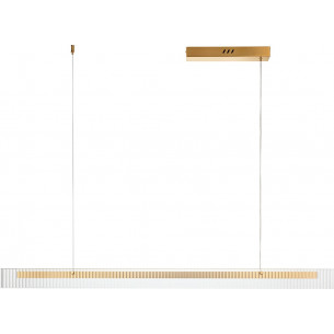 Lampa wisząca podłużna glamour Longin LED 120cm przezroczysty / złoty Step Into Design