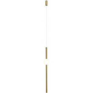 Lampa wisząca tuba glamour O-line LED 3cm H93cm mosiężna Step Into Design