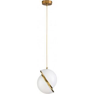 Lampa wisząca designerska Orbita 20cm biało-złota Step Into Design