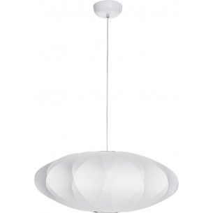 Lampa wisząca japandi Silk X-shape 60cm biała Step Into Design