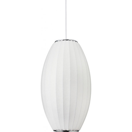 Lampa wisząca japandi Silk Barrel 20cm H50cm biała Step Into Design