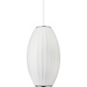 Lampa wisząca japandi Silk Barrel 20cm H50cm biała Step Into Design