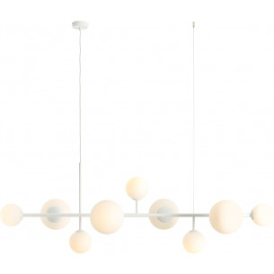 Dione IX 168cm white glass balls pendant lamp Aldex