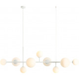 Lampa wisząca szklane kule Dione IX 168cm biała Aldex