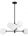 Lampa wisząca szklane kule Bola VI 70cm biało-czarna