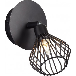 Dalma black matt loft wire wall lamp Brilliant