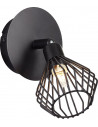 Dalma black matt loft wire wall lamp Brilliant