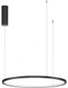 Cirkel LED 60cm black modern round pendant lamp