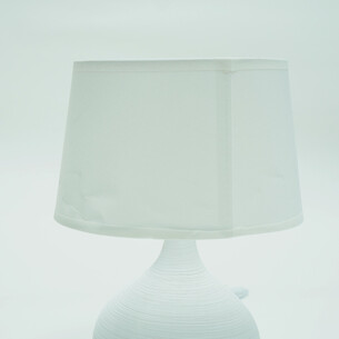 [OUTLET] Lampa stołowa ceramiczna z abażurem Martin biała Reality 2