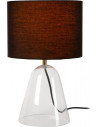 Campana 36,5cm black&amp;transparent table lamp on glass base with lampshade Lucide