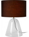 Campana 52,9cm black&amp;transparent table lamp on glass base with lampshade Lucide