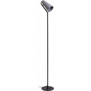 Lampa podłogowa z filcowym kloszem Bensen szara 152cm Lucide