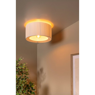 Fold 40cm white japandi ceiling lamp wiht shade Lucide