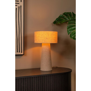 Leeroy 30cm H50cm taupe japandi linen table lamp Lucide