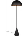 Alfie 130cm matte black floor lamp on conical base Trio